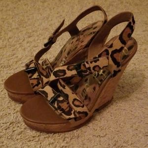 Sam Edelman Leopard Wedges